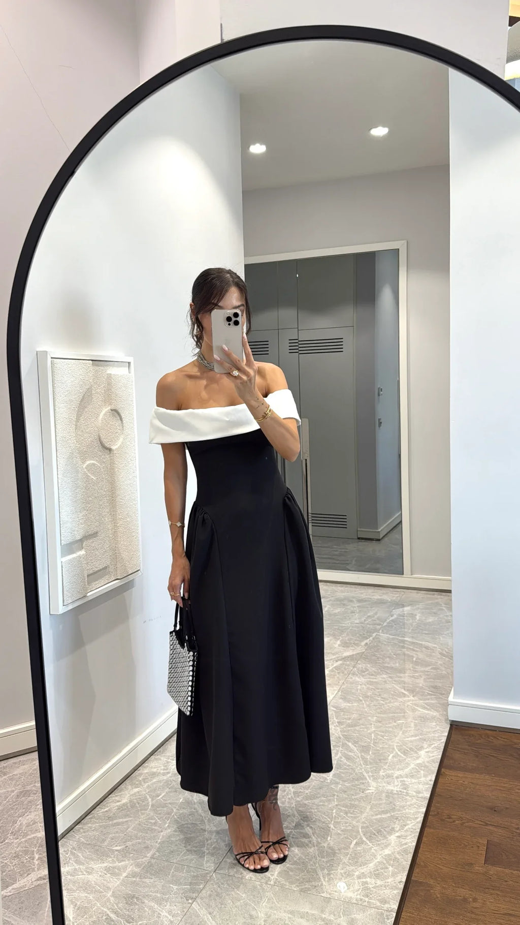 Robe Midi Noir et Blanc