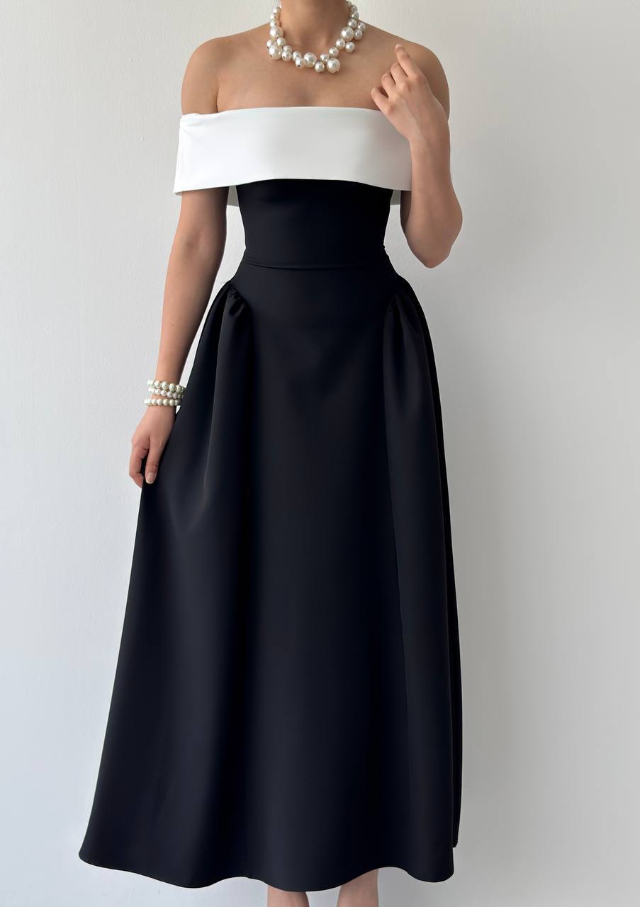 Robe Midi Noir et Blanc