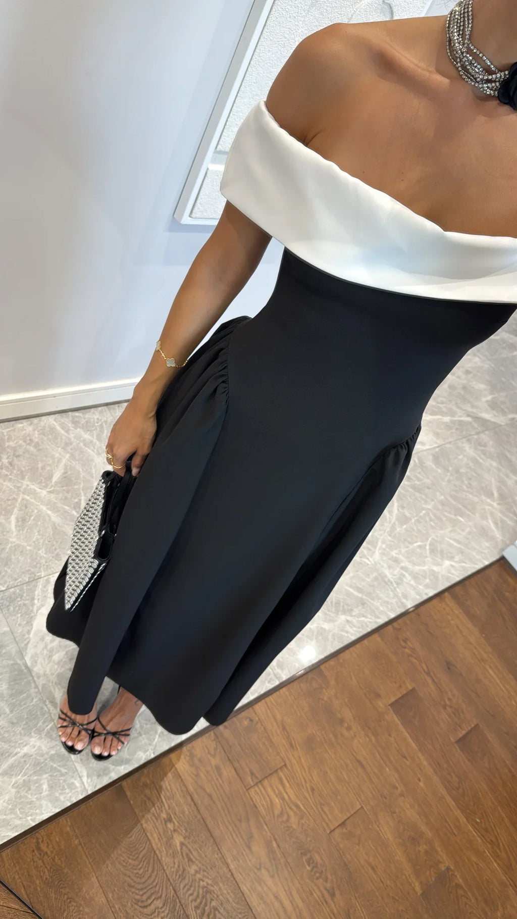 Robe Midi Noir et Blanc