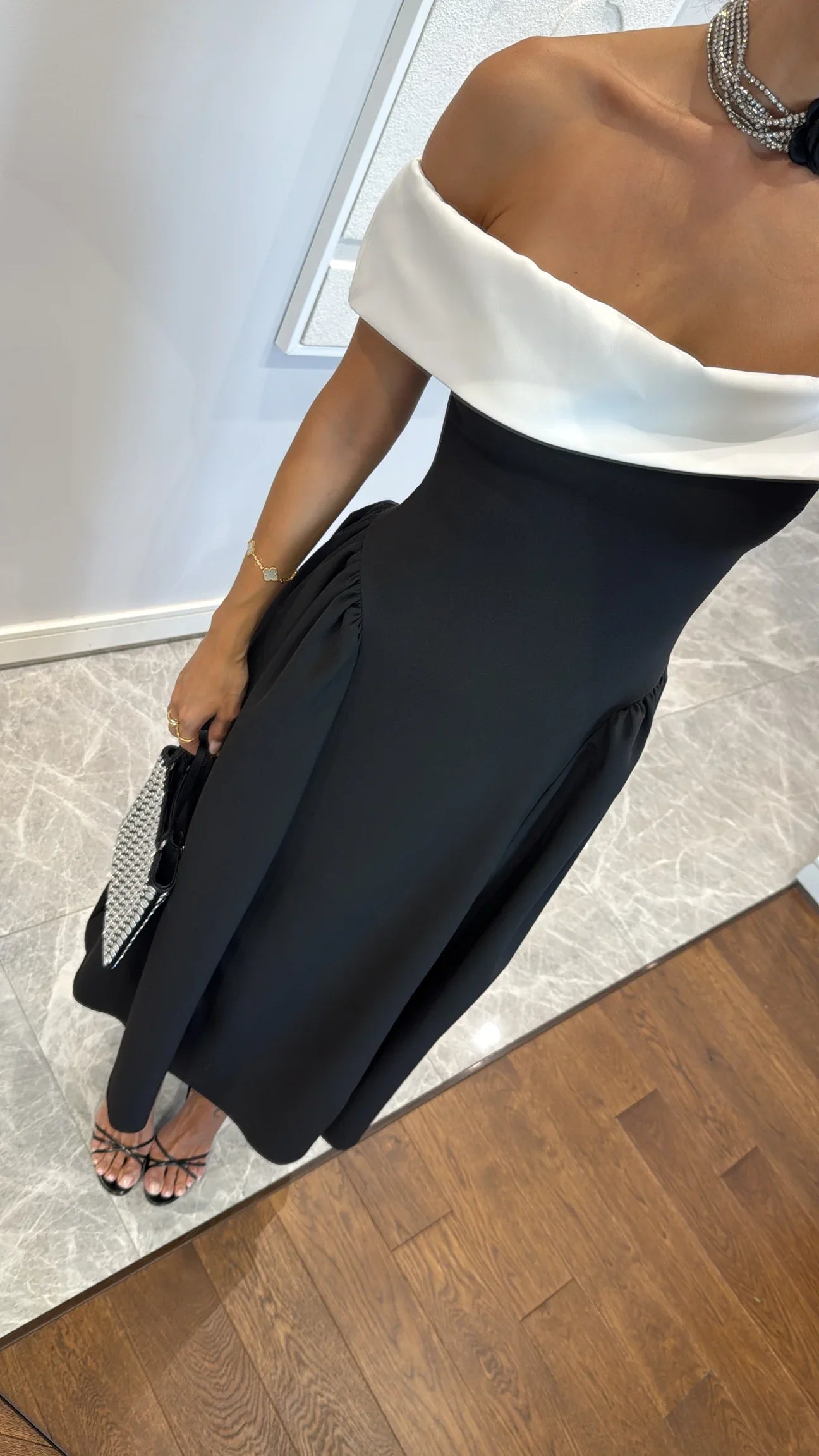 Robe Midi Noir et Blanc