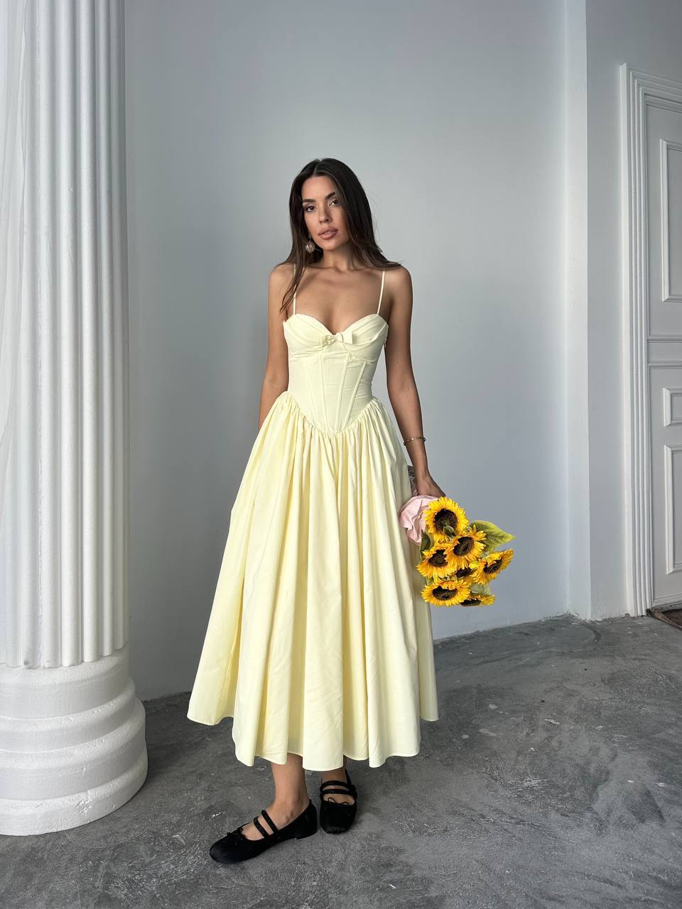 Robe Midi avec Corset 🌻