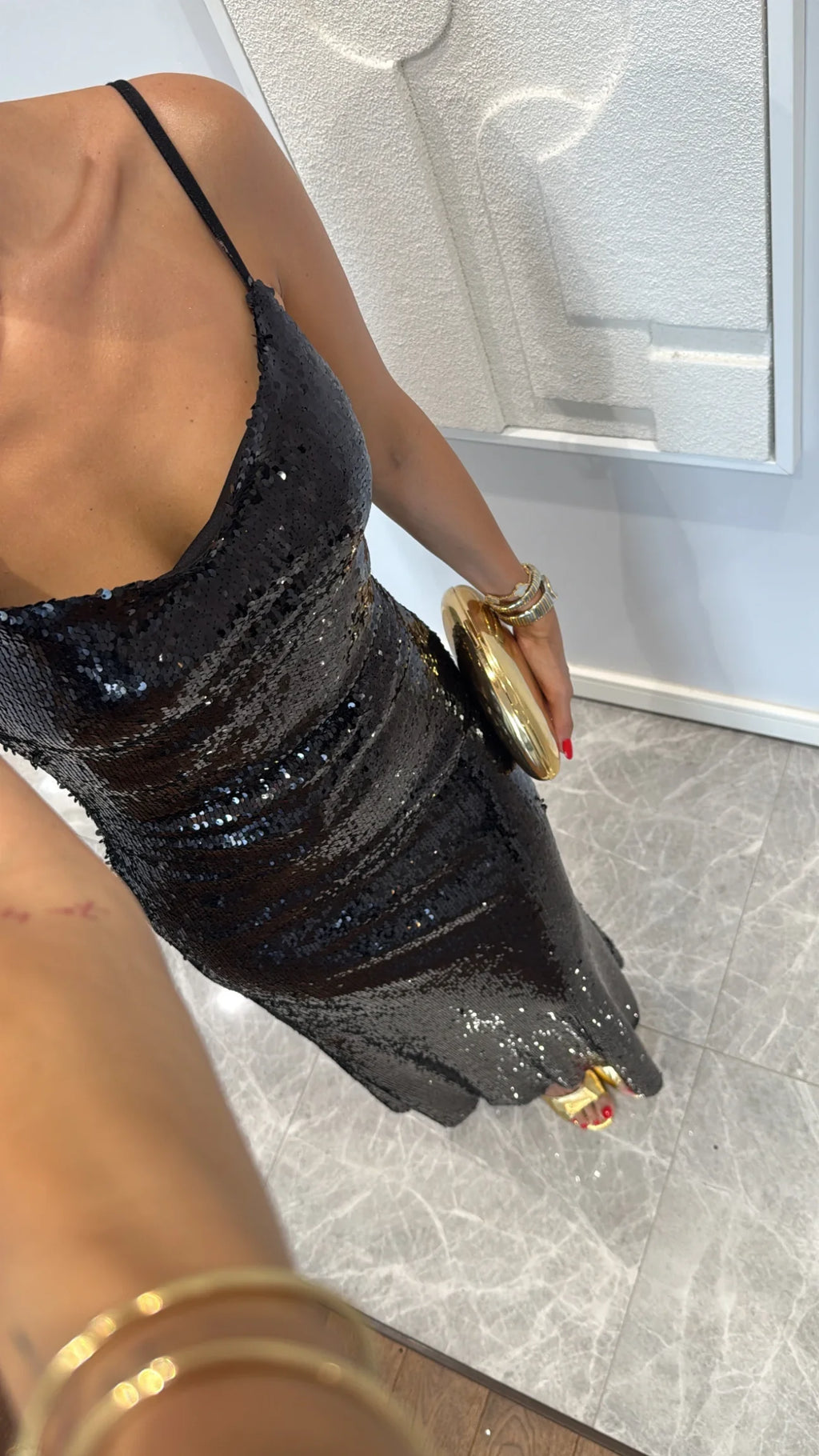 Robe Noir à sequins 🐈‍⬛
