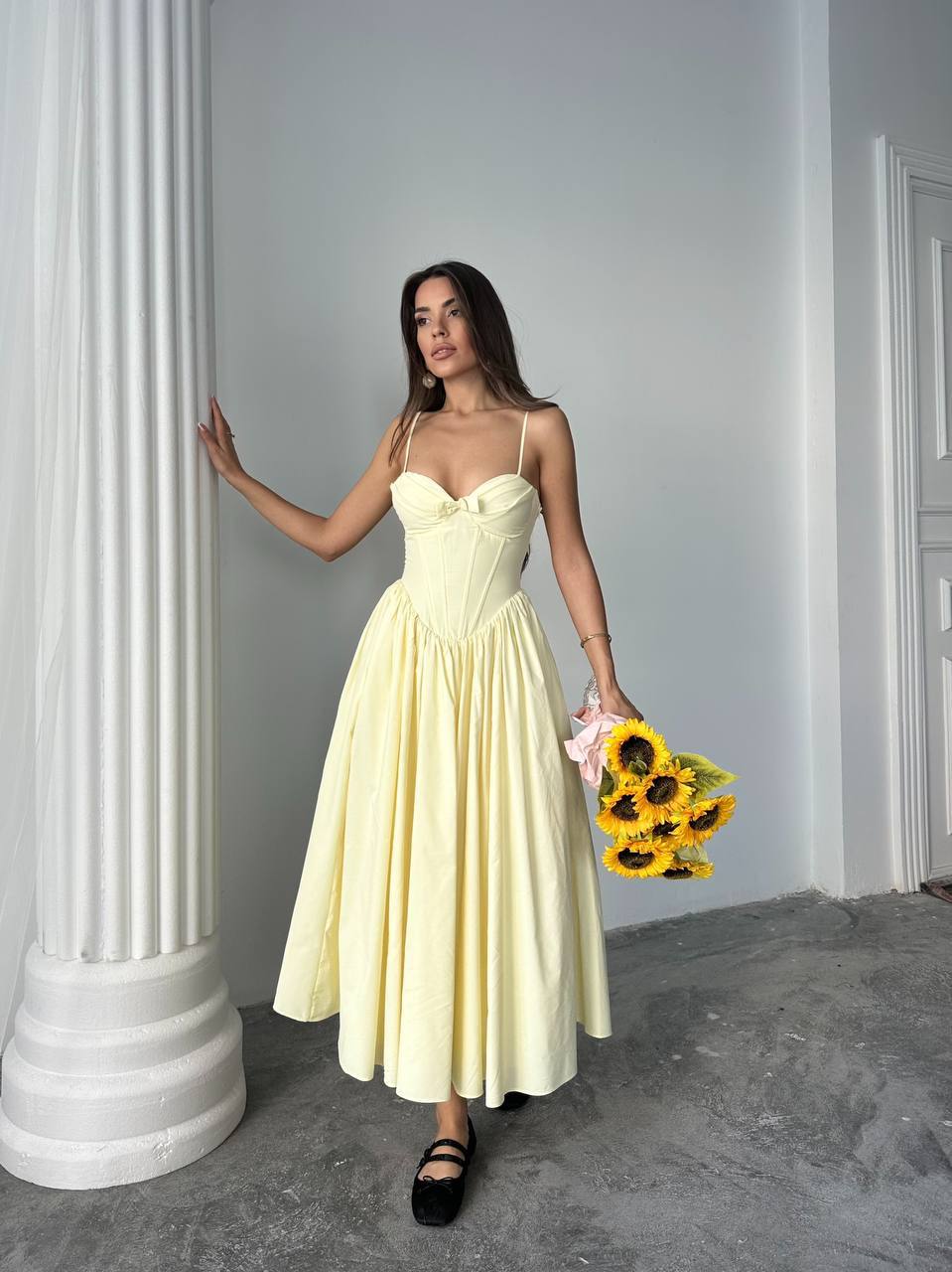 Robe Midi avec Corset 🌻