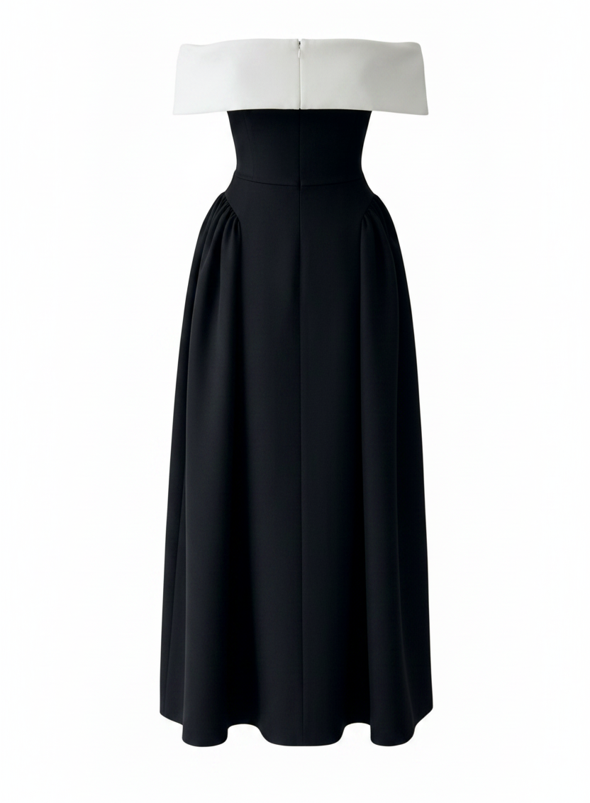 Robe Midi Noir et Blanc
